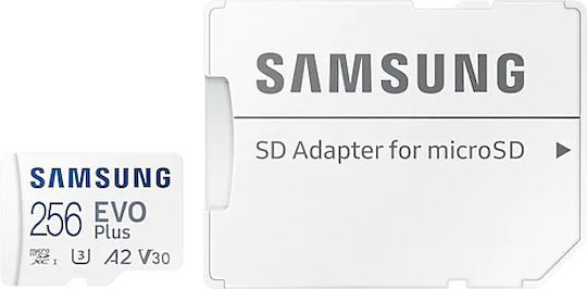Samsung Evo Plus (2021) microSDXC 256GB U3 V30 A2 UHS-I 130MB/s with Adapter