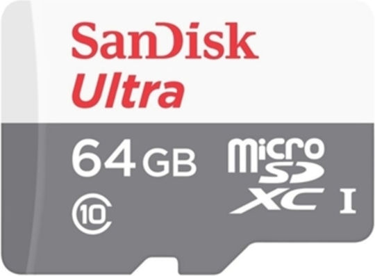 Sandisk Ultra microSDXC 64GB Class 10 UHS-I 80MB/s With Adapter