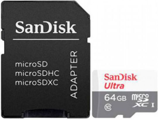 Sandisk Ultra microSDXC 64GB Class 10 UHS-I 80MB/s With Adapter