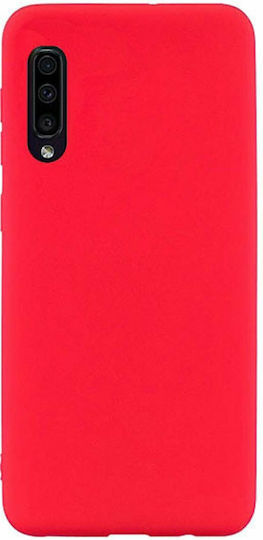 Forcell Soft Touch Umschlag Rückseite Silikon Rot (Galaxy A70)
