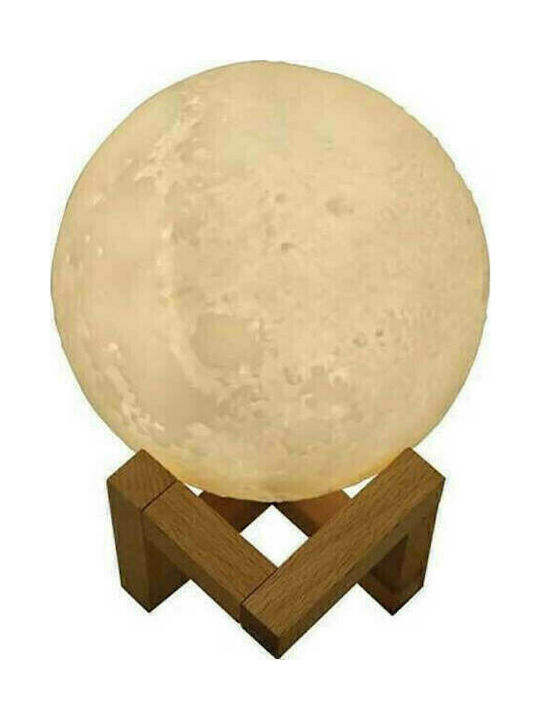 Led Aromatherapy Diffuser 3D Moon Lamp White