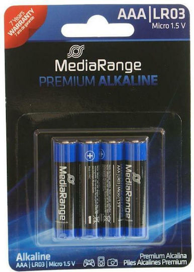 MediaRange Premium Алкални Батерии AAA 1.5V 4бр