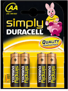 Duracell Simply Αλκαλικές Μπαταρίες AA 1.5V 4τμχ