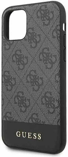 Guess Stripe Cover Umschlag Rückseite Kunststoff Gray (iPhone 11)