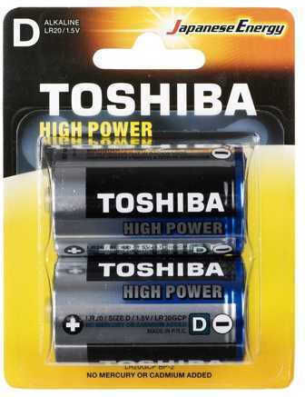 Toshiba Bp-2 Alkaline Batteries D 1.5V 2pcs