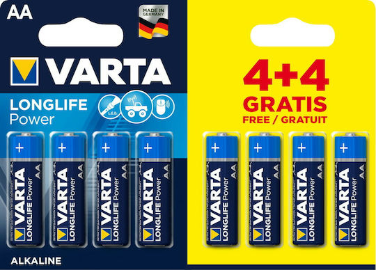 Varta LongLife Power Αλκαλικές Μπαταρίες AA 1.5V 8τμχ