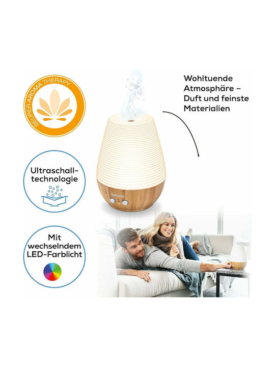 Beurer Ultraschall Aromatherapie-Diffusor LA 40 mit Timer Weiß 12W 60626