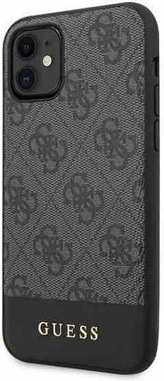 Guess Stripe Cover Umschlag Rückseite Kunststoff Gray (iPhone 11)