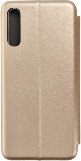 Forcell Elegance Buchen Sie Synthetisches Leder Gold (Galaxy A70)