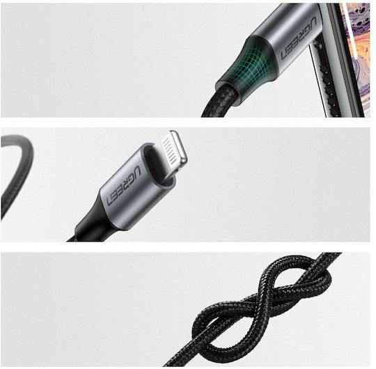 Ugreen Braided 3.5mm to Lightning Cable Black 1m (70509)
