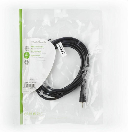 Nedis Καλώδιο RCA male - BNC male 2m Μαύρο (CVGP24800BK20)