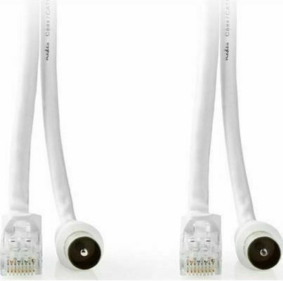 Nedis Καλώδιο Coaxial male / RJ45 male - Coaxial female / RJ45 male 5m CSGP4500WT50 1τμχ