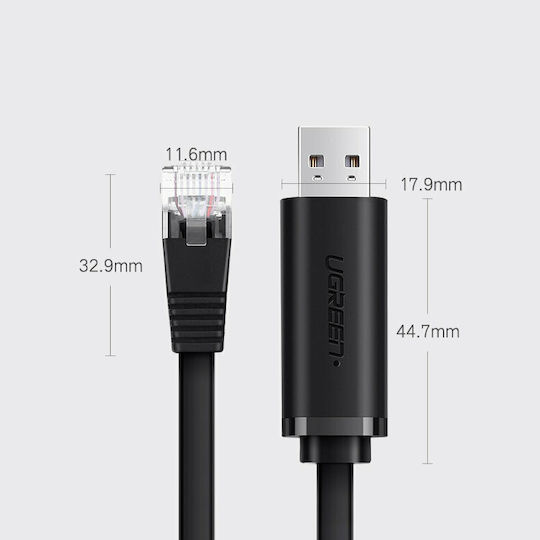 Ugreen CM204 Кабел USB-A мъжки - RJ45 мъжки 1.5м (50773) 1бр
