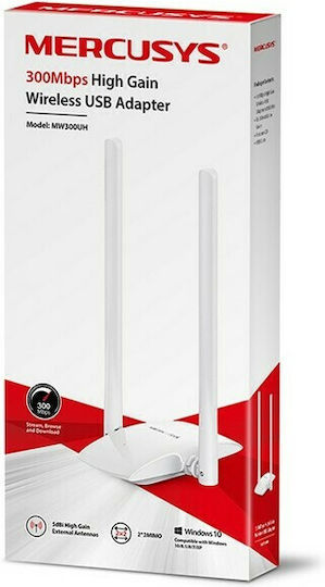 Mercusys Mw300uh Adaptor Rețea USB cu Conexiune Wireless Wi-Fi 300Mbps Versiune v1