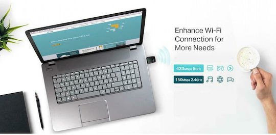TP-LINK Archer T2U Αντάπτορας Δικτύου USB με Ασύρματη Σύνδεση Wi-Fi 600Mbps (v3)