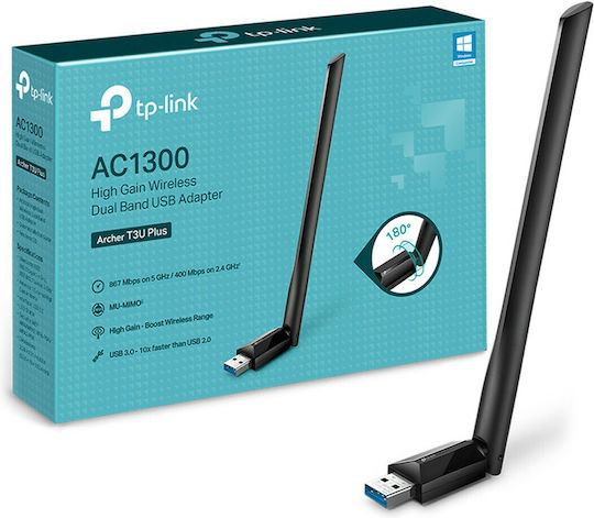 TP-LINK Archer T3U Plus Αντάπτορας Δικτύου USB με Ασύρματη Σύνδεση Wi-Fi 1300Mbps (Πρότυπο v1)