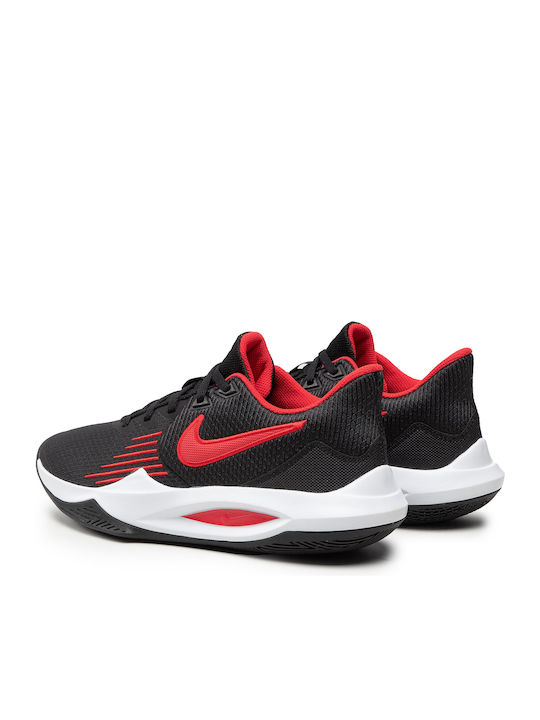 Precision 5 Low Basketball Shoes Black / University Red / White