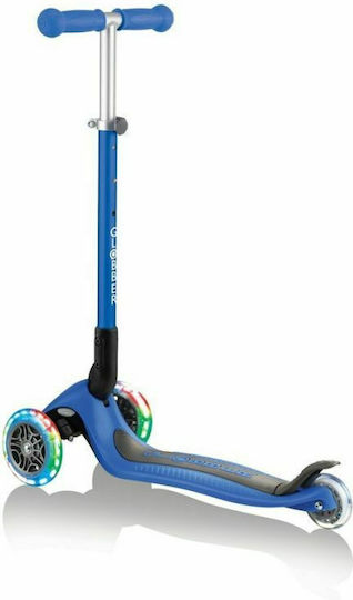 Globber Kids Scooter Foldable Primo Foldable Lights 3-Wheel for 3+ Years Blue
