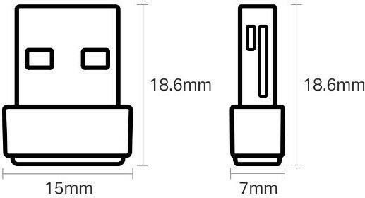 TP-LINK Archer T2U Nano USB Network Adapter with Wireless Wi-Fi Connection 600Mbps (v1)