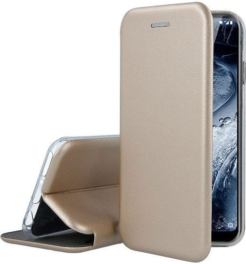 Книга Изкуствена кожа Златист (Galaxy A40)
