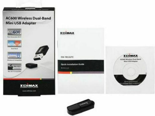 Edimax EW-7811UTC USB Netzwerkadapter mit Drahtloser Wi-Fi Verbindung 433Mbps