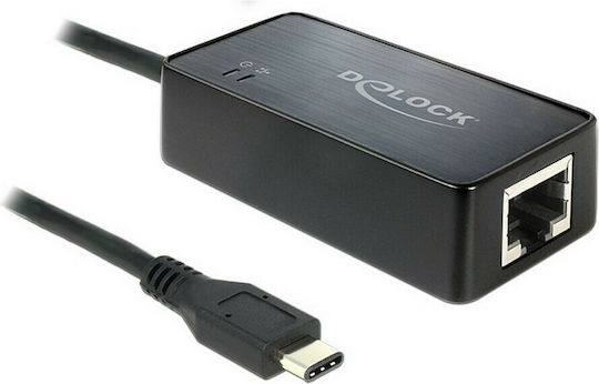 DeLock 65904 USB-C Адаптер за Мрежа с Проводниково Свързване Gigabit Ethernet