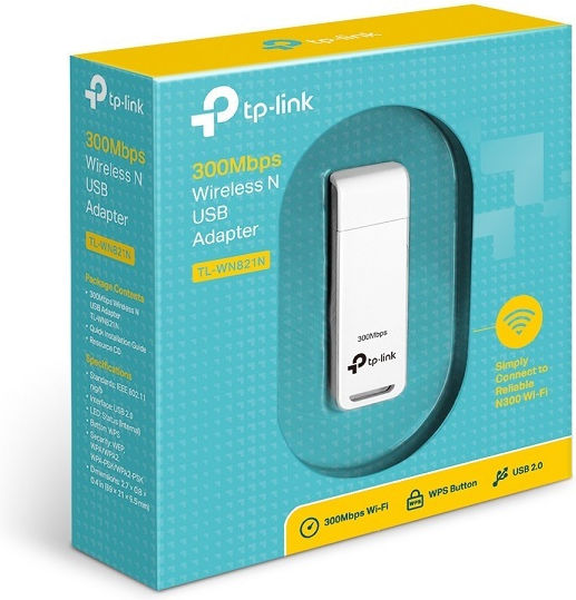 TP-LINK TL-WN821N Αντάπτορας Δικτύου USB με Ασύρματη Σύνδεση Wi-Fi 300Mbps (v3)