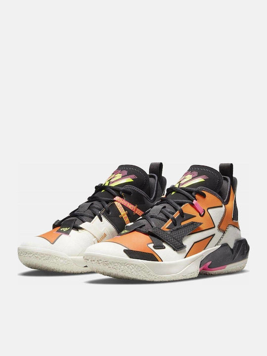 Why Not Zer0.4 Low Basketball Shoes Pale Ivory / Black / Alpha Orange