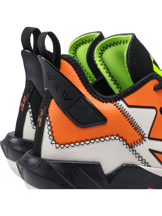 Why Not Zer0.4 Low Basketball Shoes Pale Ivory / Black / Alpha Orange