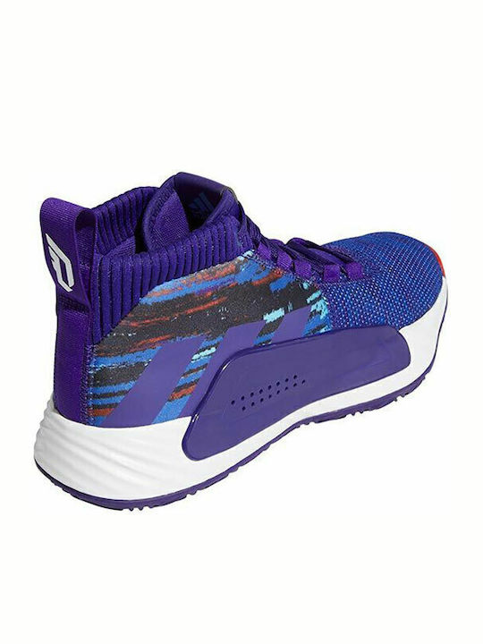 Dame 5 Hoch Basketballschuhe Collegiate Purple / Collegiate Royal / Cloud White