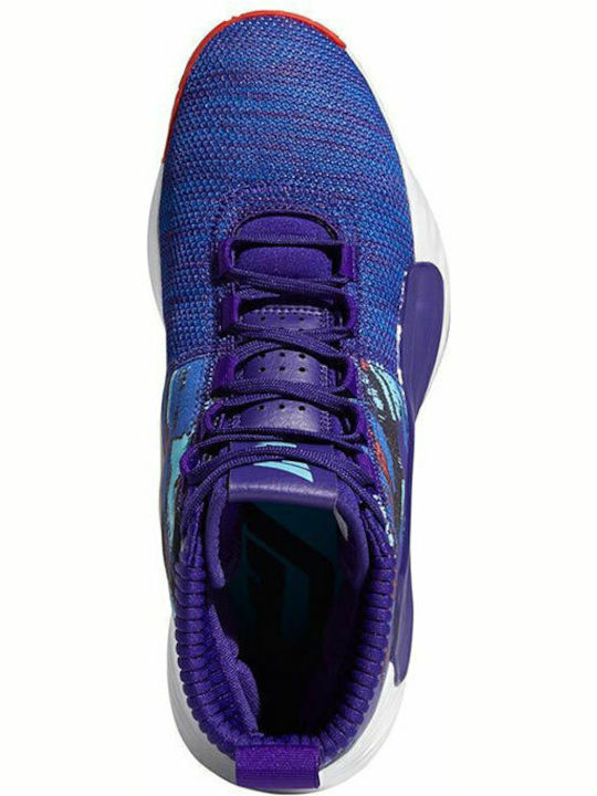 Dame 5 Hoch Basketballschuhe Collegiate Purple / Collegiate Royal / Cloud White