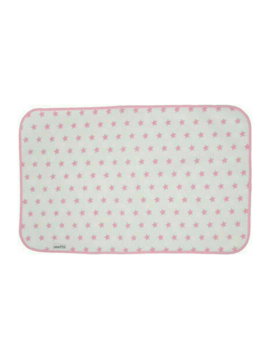 Ninetta Bebe Αστεράκι Wasserdichtes Spucktuch in Rosa Farbe 35x56cm. 1Stück