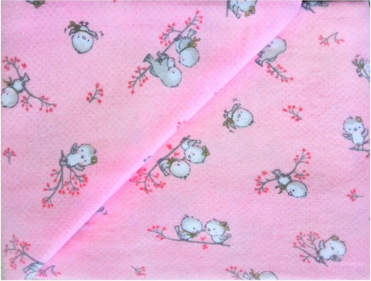 Dimcol Birds Одеяло за пелени Розов 80x80см.