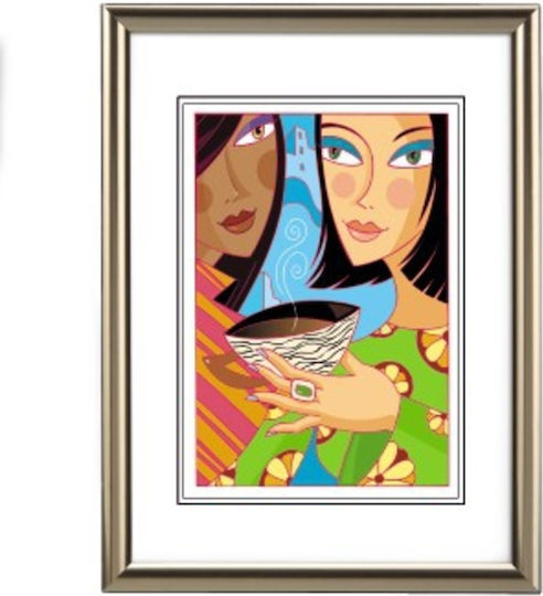 HAMA Madrid Steel Wall-Mounted Photo Frame Plastic With Gold Frame