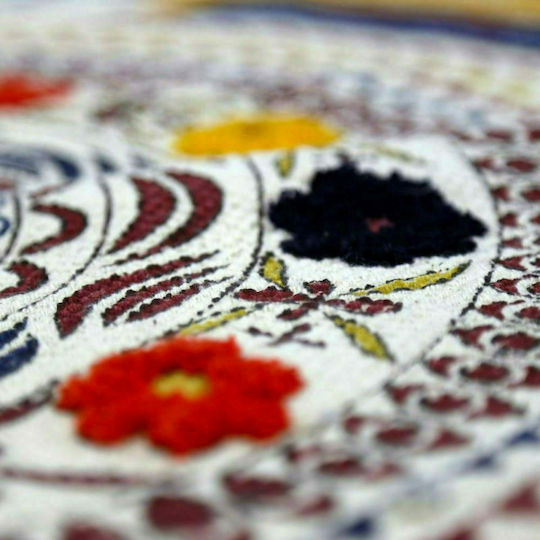 Synchronia Flower Dance Handmade Rug Rectangular Bumbac cu franjuri Multicolor