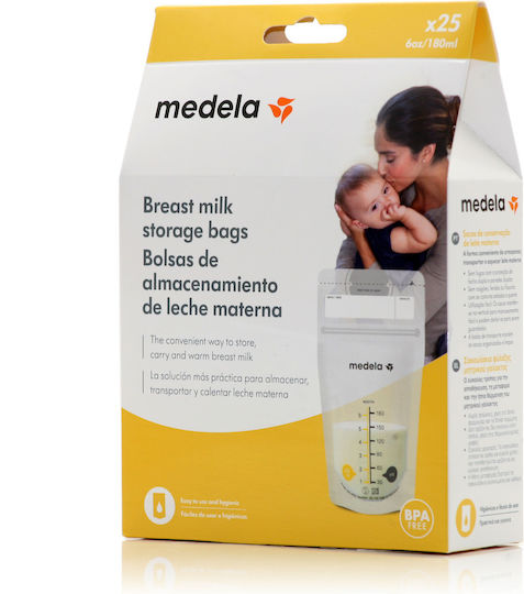 Medela Breast Milk Storage Bags 180ml 25 Pieces