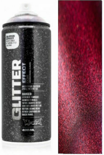 Montana Cans Σπρέι Βαφής με Glitter Εφέ X-Mas Red 400ml 6τμχ