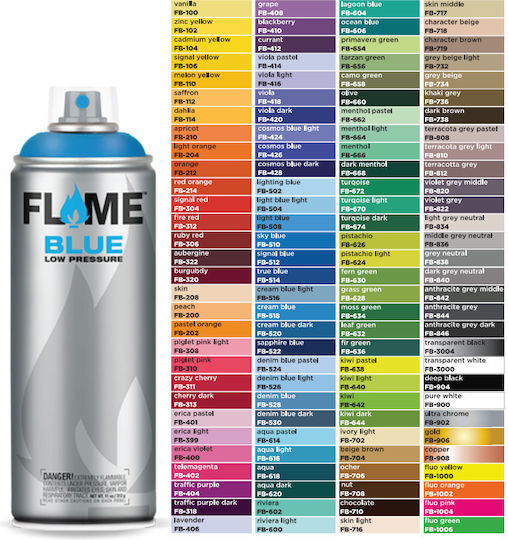 Flame Paint Spray Paint FB Acrylic with Matt Effect Light Blue 400ml