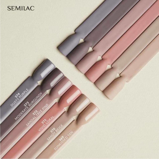 Semilac Semipermanent Lac de Unghii 372 Sandal Tree Pink 7ml 1buc
