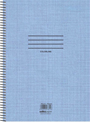 Salko Paper Σπιράλ Τετράδιο Ριγέ Β5 60 Φύλλων 2 Θεμάτων Colorline (Διάφορα Χρώματα)