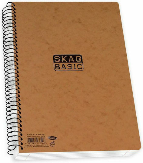 Skag Spiral Notebook Ruled A4 150 Sheets 5 Subjects Basic 1pcs (Μiscellaneous colours)