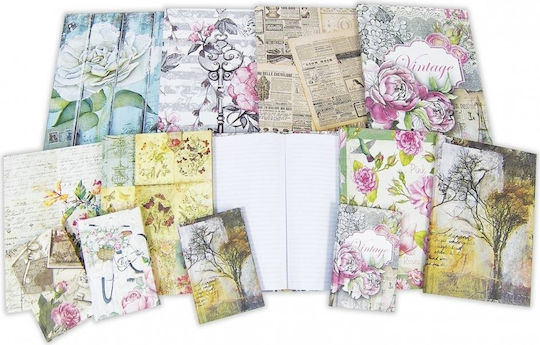 Skag Heft Geregelt A6 96 Blätter Vintage 1Stück (Μverschiedene Designs/Farben)