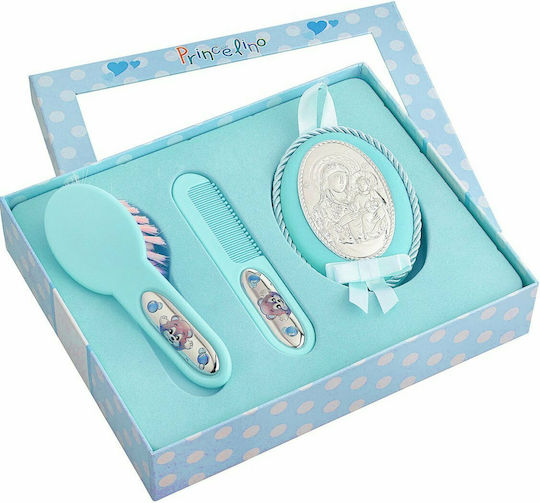 Prince Silvero Geschenkset für Babys aus Silber für Jungen 3Stück