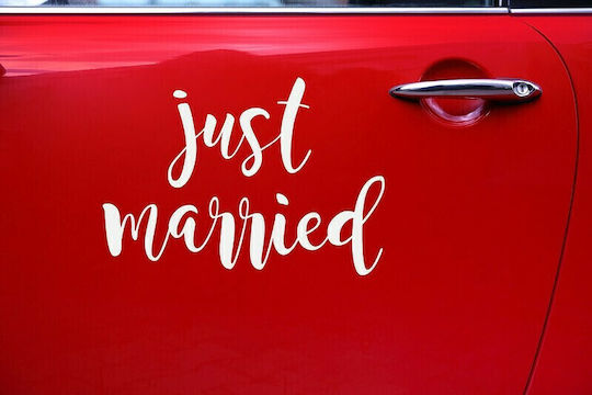 PartyDeco Wedding Decoration Just Married 45cm