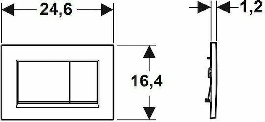 Geberit Sigma 30 Flush Plate Dual Flush Ματ Γυαλιστερη