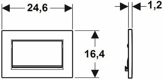 Geberit Sigma 30 Flush Plate for Single Flush Toilet Inox Brushed Chrome