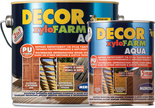 Mercola Decor Xylofarm Aqua Βερνίκι Εμποτισμού Πολυουρεθάνης Νερού Δρυς Ματ 2.5lt