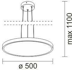 Spot Light Κρεμαστό LED Panel 50W 50εκ. Spot Light Κρεμαστό LED Panel 50W 50εκ.