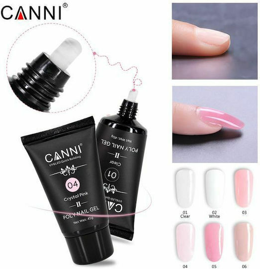 Canni Poly Soak Off Acrygel Νυχιών 45gr 01 Clear 75ml