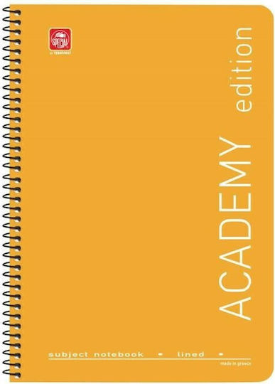 Typotrust Spiral Caiet Cu dungi B5 120 de Foi 4 de Subiecte Academy 1buc (Culori diverse)
